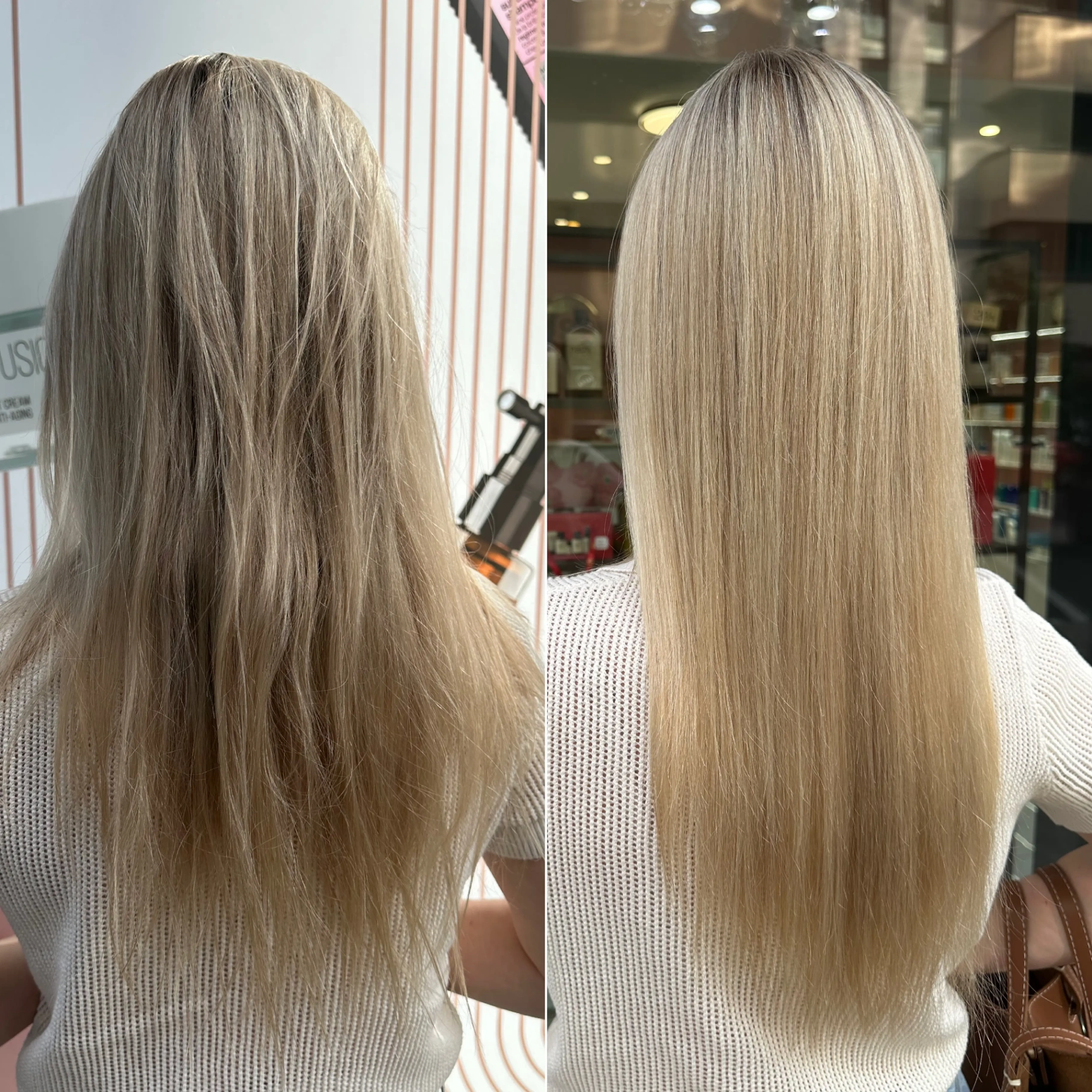 Hair Botox before/after